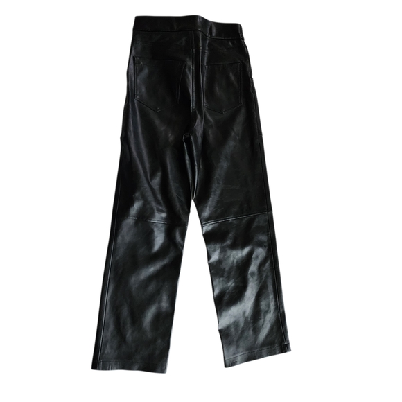 Blank NYC Black Leather Pants/ Baxter Rib Cage Pants - Picture 8 of 12